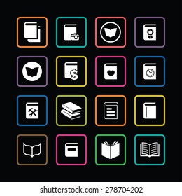 books icons universal set for web and mobile
