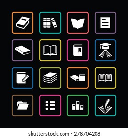 books icons universal set for web and mobile
