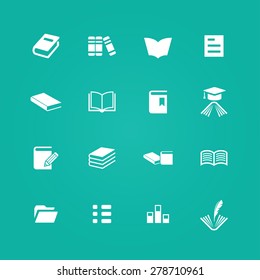 books icons universal set for web and mobile