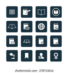 books icons universal set for web and mobile