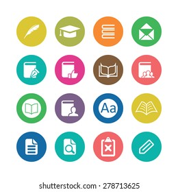 books icons universal set for web and mobile