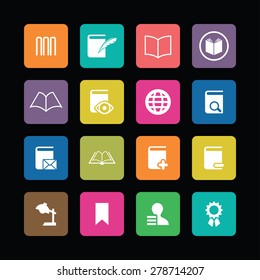 books icons universal set for web and mobile