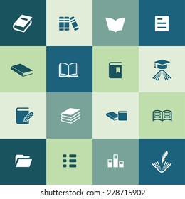 books icons universal set for web and mobile