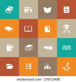 books icons universal set for web and mobile