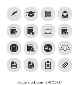 books icons universal set for web and mobile