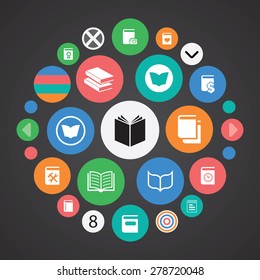 books icons universal set for web and mobile