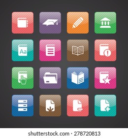books icons universal set for web and mobile
