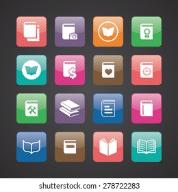 books icons universal set for web and mobile