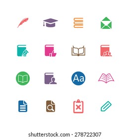 books icons universal set for web and mobile