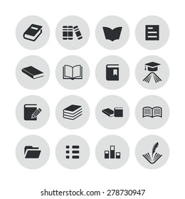 books icons universal set for web and mobile