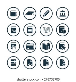 books icons universal set for web and mobile