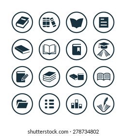 books icons universal set for web and mobile
