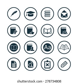 books icons universal set for web and mobile