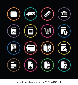 books icons universal set for web and mobile