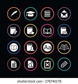 books icons universal set for web and mobile