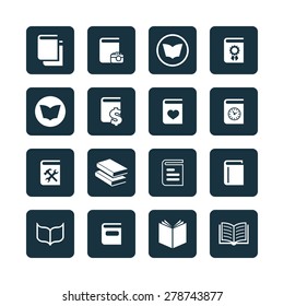 books icons universal set for web and mobile