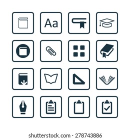 books icons universal set for web and mobile