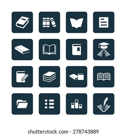 books icons universal set for web and mobile