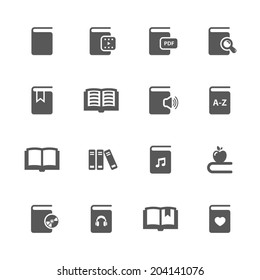 Books icons, vector.