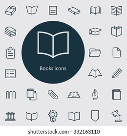 books Icons Vector set