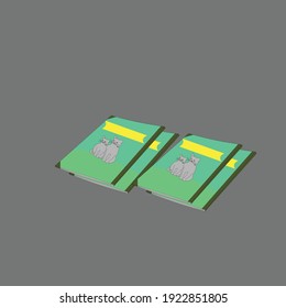 books illustration set of vector art