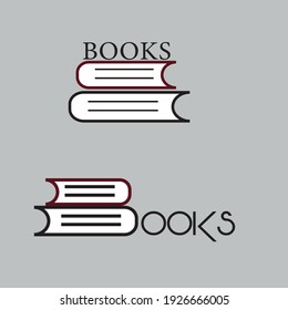 books illustration with wording in simple form 