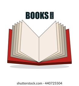books isolated design, vector illustration eps10 graphic 