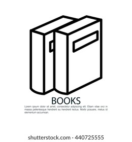 books isolated design, vector illustration eps10 graphic 