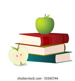 Books isolated over white background