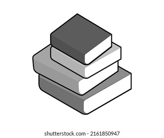 Books isometric design icon. Vector web illustration. 3d colorful concept
