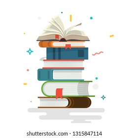 Books. Knowledge, learning and education. Vector illustration.