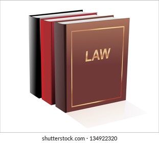 Books of Law isolated on a white background