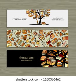 Books library, banners design
