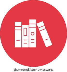 Libros, biblioteca, imagen vectorial de icono educativo. También se puede usar para la educación. Idóneo para aplicaciones web, aplicaciones móviles y medios impresos.