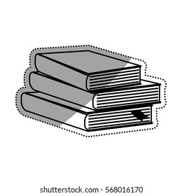 Books library education icon vector illustration graphic design