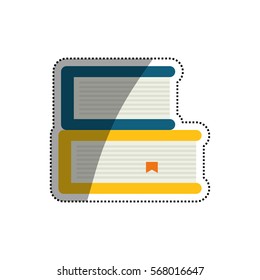Books library education icon vector illustration graphic design