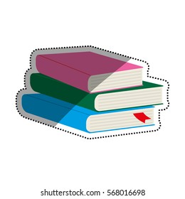 Books library education icon vector illustration graphic design