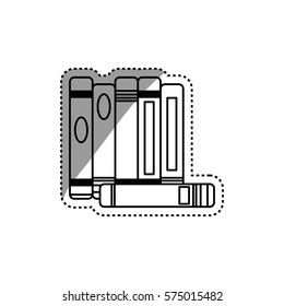 Books library education icon vector illustration graphic design