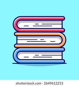 Livros, biblioteca, ícone de educação imagem vetorial. Também pode ser usado para educação. Adequado para uso em aplicativos Web, aplicativos móveis e mídia impressa.