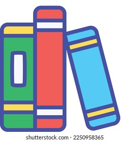 Books, library fully editable vector fill icon 

