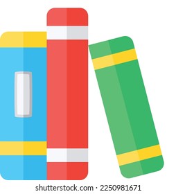 Books, library fully editable vector fill icon 

