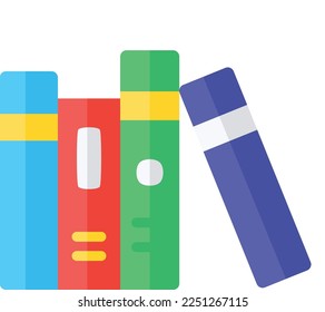 Books, library fully editable vector fill icon

