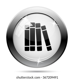 Books library icon. Internet button on white background. EPS10 vector.
