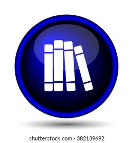 Books library icon. Internet button on white background. EPS10 vector
