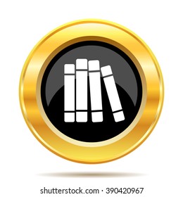 Books library icon. Internet button on white background. EPS10 vector.