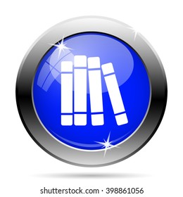 Books library icon. Internet button on white background. EPS10 vector
