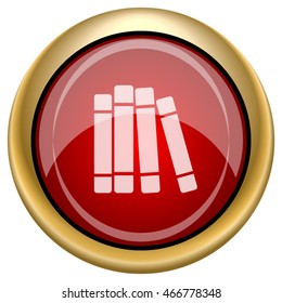 Books library icon. Internet button on white background. EPS10 vector.
