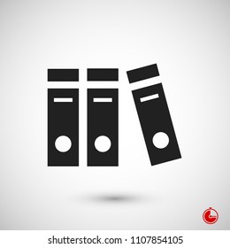 Books library icon vector , stock vector illustration flat design style