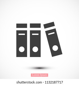 Books library icon vector , stock vector illustration flat design style
