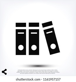Books library icon vector , stock vector illustration flat design style